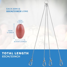A1FISHER 4 Arm Heavy Duty Stainless Steel Crab Pot Harness and Buoy Float for Crabbing Prawn Trap and Shrimp Pot 1 Pack