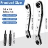 HVAC Service Wrench 3/8 to 1/4in 5/16 to 1/4in Stainless
