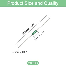 Fielect 50Pcs Pico Fuse 125V 1A Fast Blow Fuse Resistance Type No self-Recovery Fuse for Telecom Communication