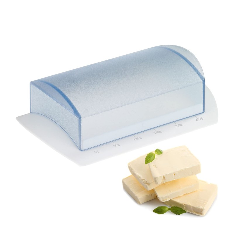 Westmark 2 Table Butter Dishes with Scale, Plastic, White/Translucent, 211622E3