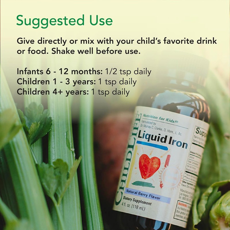 ChildLife Essentials Liquid Iron 4 Fluid Ounces (118 mL) Natural