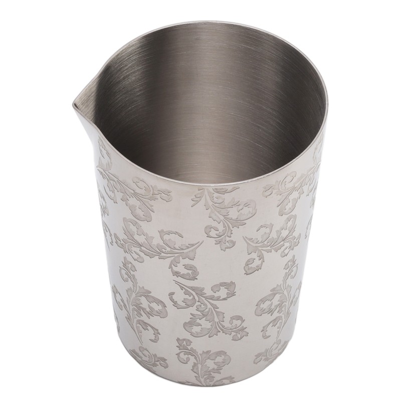 Cocktail Mixing Glass 304 Stainless Steel Heat Preservation Engraved Bartending