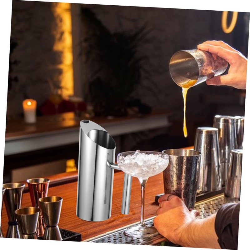 Mobestech Stainless Steel Beverage Pitcher Tea Jug with Straight for