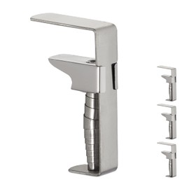 Relaxdays Set of 8 Table Clips, Adjustable Tablecloth Clips for Thick Tables, Stainless Steel, up to 4.2 cm Thickness, Silver