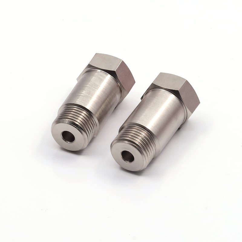 Biqing 2PCS Oxygen Sensor Adapter, 45mm O2 Sensor Adapter M18*1.5
