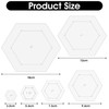 cobee 6 Sizes Hexagon Quilting Templates, 1 Inch, 1.5 Inch,