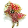Unbranded Lovely Leaping STALLION Galloping HORSE Rhinestone Necklace Pendant Brooch
