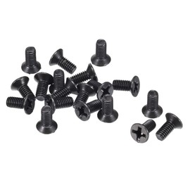 sourcing map M3.5 x 8mm Phillips Screw Fastener Black for Laptop PC TV Fan Switch 50pcs