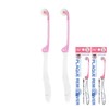 プラークリムーバー クルン 折りたたみ式 レギュラーヘッド (ピンク)◆2本セット 日本製 くるん歯ブラシ 360度 歯ブラシ 回転