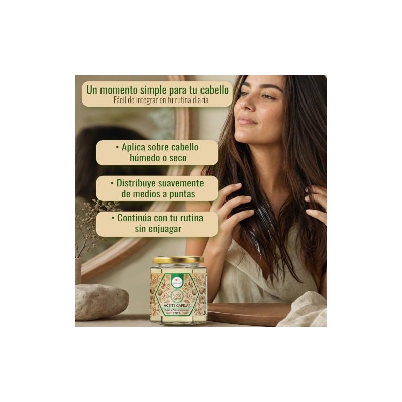 Aceite Capilar - Brillo - Hidratación - Suavidad - Coco