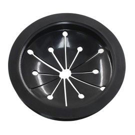 Hordion Garbage Disposal Splash Guard 3 1/8 Inch, Sink Baffle Multi-Function Kitchen Drain Plugs Food Waste Disposer Accessories for Sink, Black