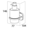 Tiger Ramos Soap Dispenser, Zamac, Stainless Steel Brushed, 7.7 x