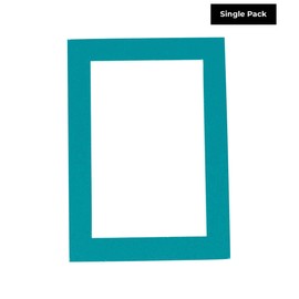 4x6 Teal Blue Matboard for 5x7 Frame - Precut Mat Board Acid-Free Teal Blue 4x6 Photo Matte Made to Fit a 5x7 Picture Frame, Premium Matboard for Family Photos, Show Kits, Art, Picture Framing, Pack