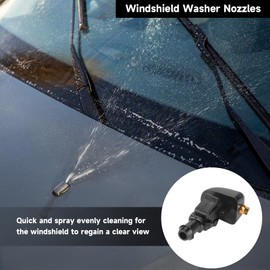 Front Windshield Washer Nozzles Wiper Spray Nozzle - Compatible for Nissan Armada Platinum, SL, SV 2011-2015 [5.6L V8 - Flex, 5.6L V8 - Gas] - Replace Part 28931-7S000 - Set of 2