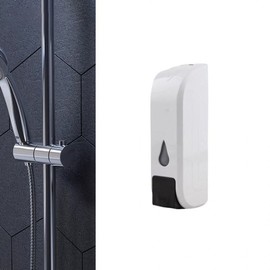 Dispenser Push Type Bathroom ABS Hotel Shampoo Durable 1-piece Soap Dispenser White = 1 ball