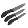 3Pcs Fruit Knife with Ergonomic Handle Black Blade Ceramic Cooking
