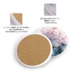 HAOCOO Coasters Stylish Ceramic Marble Pattern Cork Back Round Set