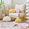 Lfsaaj Yellow Seashell Throw Pillows, Shell Shaped Throw Pillows, 13