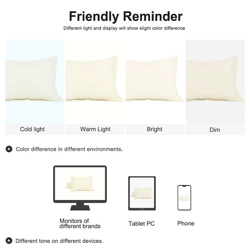 sourcing map Pillow Shams 2 Pack Soft Brushed Microfiber Envelope