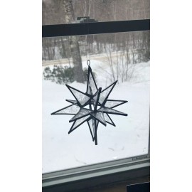 Crystal Clear Images LLC 18 Point-Stained Glass Glue Chip 3D Star Ornament 5"x5"