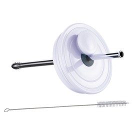 40 oz Tumbler Lid, Leak Proof Magnetic Lid, Spill Proof Straw Lid, Replacement Lid for 40 oz Straw Mug, Replacement Magnetic Lid (White), MKDR-01A