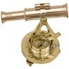 Hampton Nautical Solid Brass Alidade Compass, 7", Brass