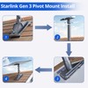 Starlink Gen 3 Mount, Starlink Pivot Mount with Pipe Adapter
