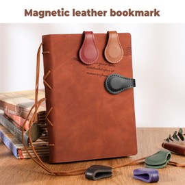 MrCrafts - Marcador magnético de piel, 3 unidades, marcadores clásico para lectura, marca de libros, accesorios de libros, regalos para mujeres, amantes de los libros, familiares, amigos, niños,