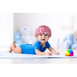 Baby Infant Toddler Children No Bumps Safety Helmet Head Cushion, Red Rabbit