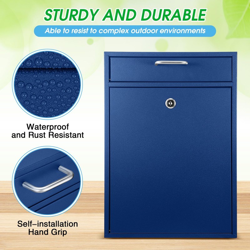 Yaocom Locking Mailbox with Key for Outdoor 16.2 x 11.2