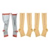 3Pairs Zipper Compression Socks Breathable Open Toe Over The Calf