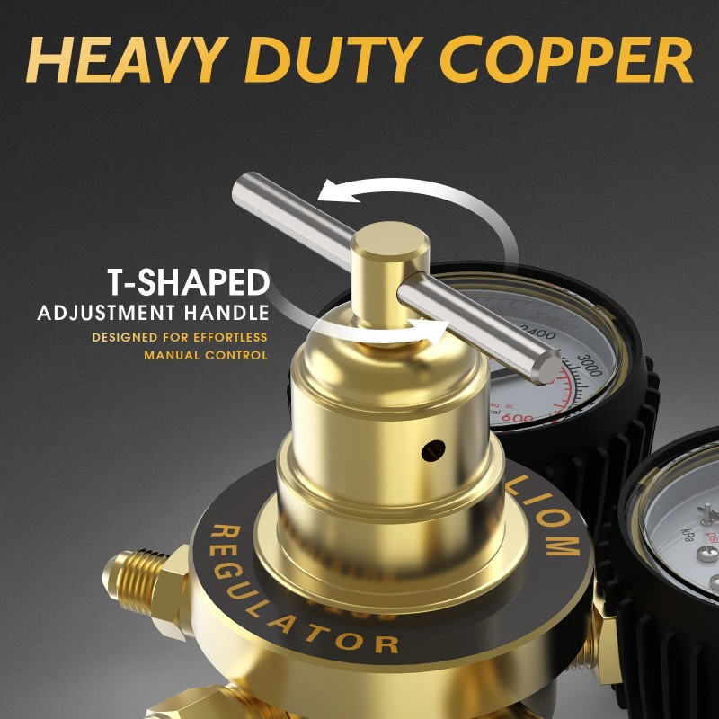 TOOLIOM Nitrogen Regulator with 6' 7" Hose CGA580 Inlet Connection