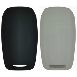 REPROTECTING Silicone Rubber Key Fob Cover Compatible with 2019 2020 2021 2022 2023 2024 2025 Ram 1500 2500 3500 (Black Grey)
