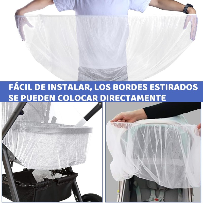 Universal Pram Mosquito Net Fine Mesh Mosquito Net for Pushchairs