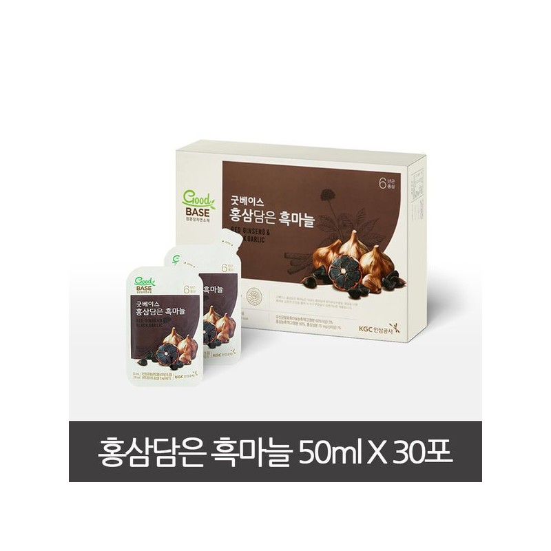 Goodbase 정관장 굿베이스 홍삼담은 흑마늘 50ml 30포 부모님 Jeonggwanjang Goodbase