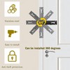Ldzzuo 4 Pack Slide Bolt Latch, Barrel Bolt Latch Black
