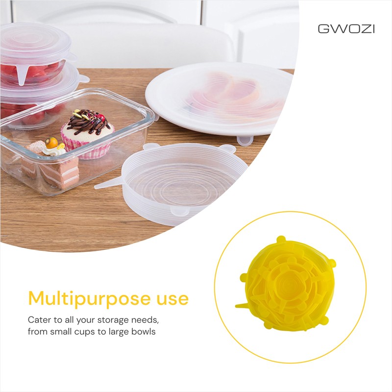 Stretch Lids for Food Containers Elastic - Versatile Freezer Stretch