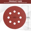 100 PCS 5 Inch Sandpape 220 Grit, 8 Hole Sanding