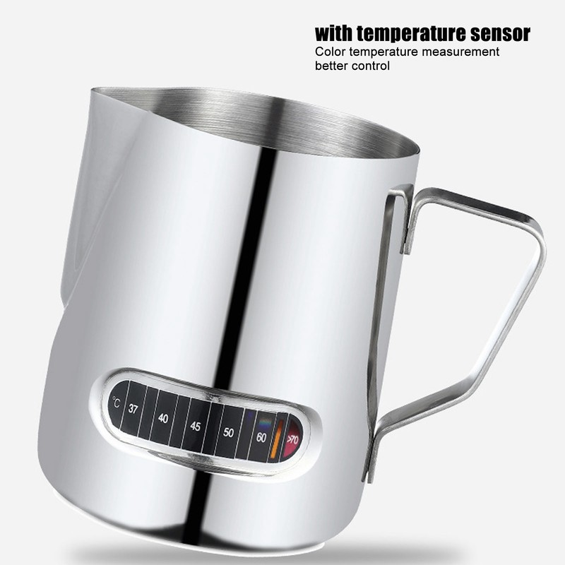 Milk Frother Cup 600ml Short Mouth Spout Milk Frothing Pitcher