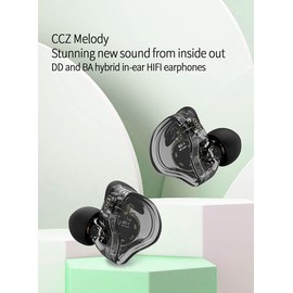 In Ear Monitor Gaming Headphones,CCZ Melody Dynamic Hybrid Dual Driver in Ear Wireds Earphones 1BA+1DD HiFi Headphones Musicians IEM Earphones Upgrade Deep Bass Suitable for Vocals (Purple, No MIC)