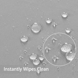 Obstal 210GSM Round Table Cloth, Water Resistance Microfiber Tablecloth, Decorative Fabric Circular Table Cover for Outdoor and Indoor Use (Silver, 70 Inch Diameter)