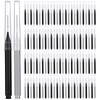 Patelai Patelai 100 Pieces Braces Brush for Cleaner Interdental Brush Toothpick Dental Tooth Flossing Head Oral Dental Hygiene Flosser Toothpick Cleaners Tooth Cleaning Tool (Black, Grey,Suitable Size)