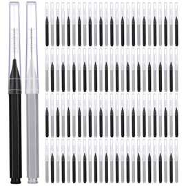 Patelai Patelai 100 Pieces Braces Brush for Cleaner Interdental Brush Toothpick Dental Tooth Flossing Head Oral Dental Hygiene Flosser Toothpick Cleaners Tooth Cleaning Tool (Black, Grey,Suitable Size)