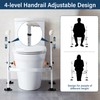 Neoaider Toilet Safety Rails with Adjustable Handrails, 350 Lbs Weight