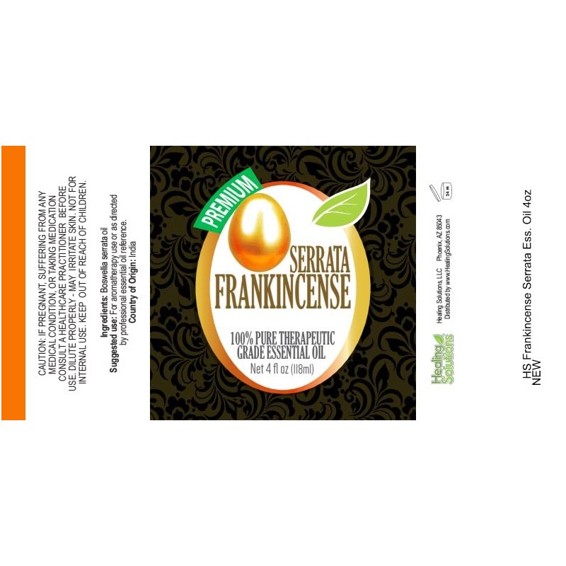 Healing Solutions 120ml Oils - Frankincense Essential Oil - 4