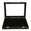 Pin Display Case Dustproof Transparent Glass Lid Badge Storage Box