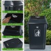 Cand 18 Gallon Large Kitchen Plastic Trash Can with Swing