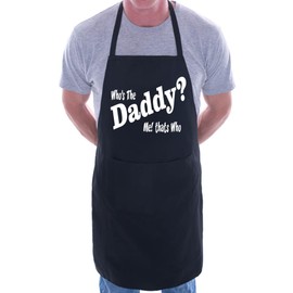 Print4U Who's The Daddy New Dad Baby BBQ Cooking Novelty Apron Black