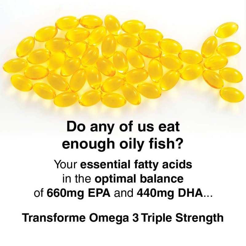 Transforme Omega 3 Fish Oil 2000mg, 2 1000mg Capsules Serving