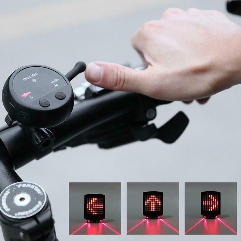 Bicycle Bike Wireless Remote Control Steering Brake Turning Lamp USB